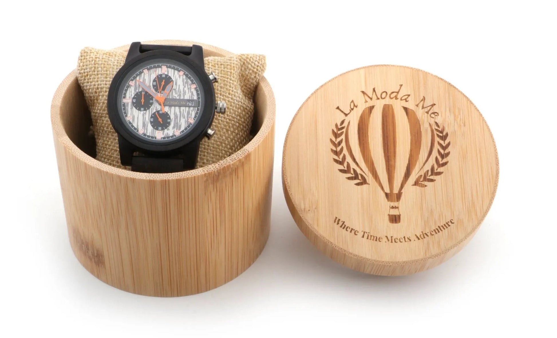 Watch Ironwood - Eco-Friendly Olivewood Minimalist Timepiece by La Moda Me