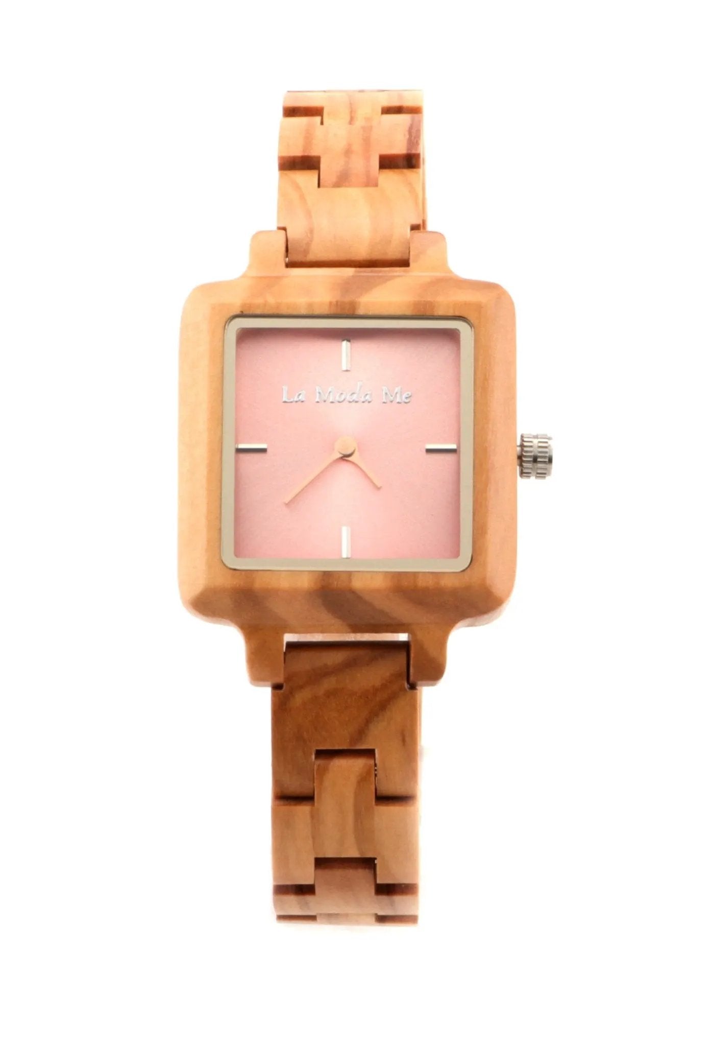 Watch La Piccola Natura - Eco-Friendly Olivewood Pink Timepiece by La Moda Me