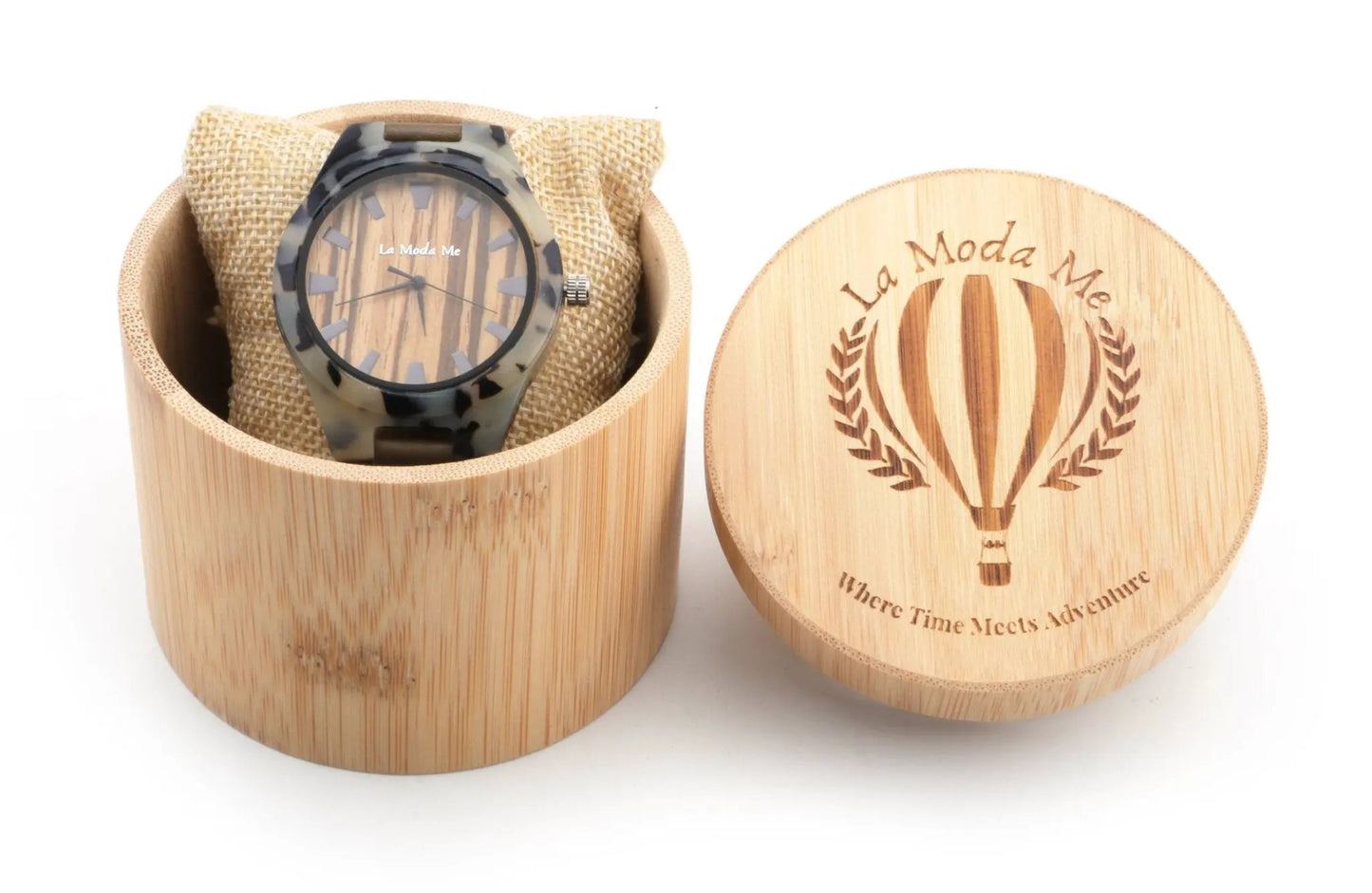 Watch Luce Forte - Eco-Friendly Acetate & Leather Timepiece by La Moda Me