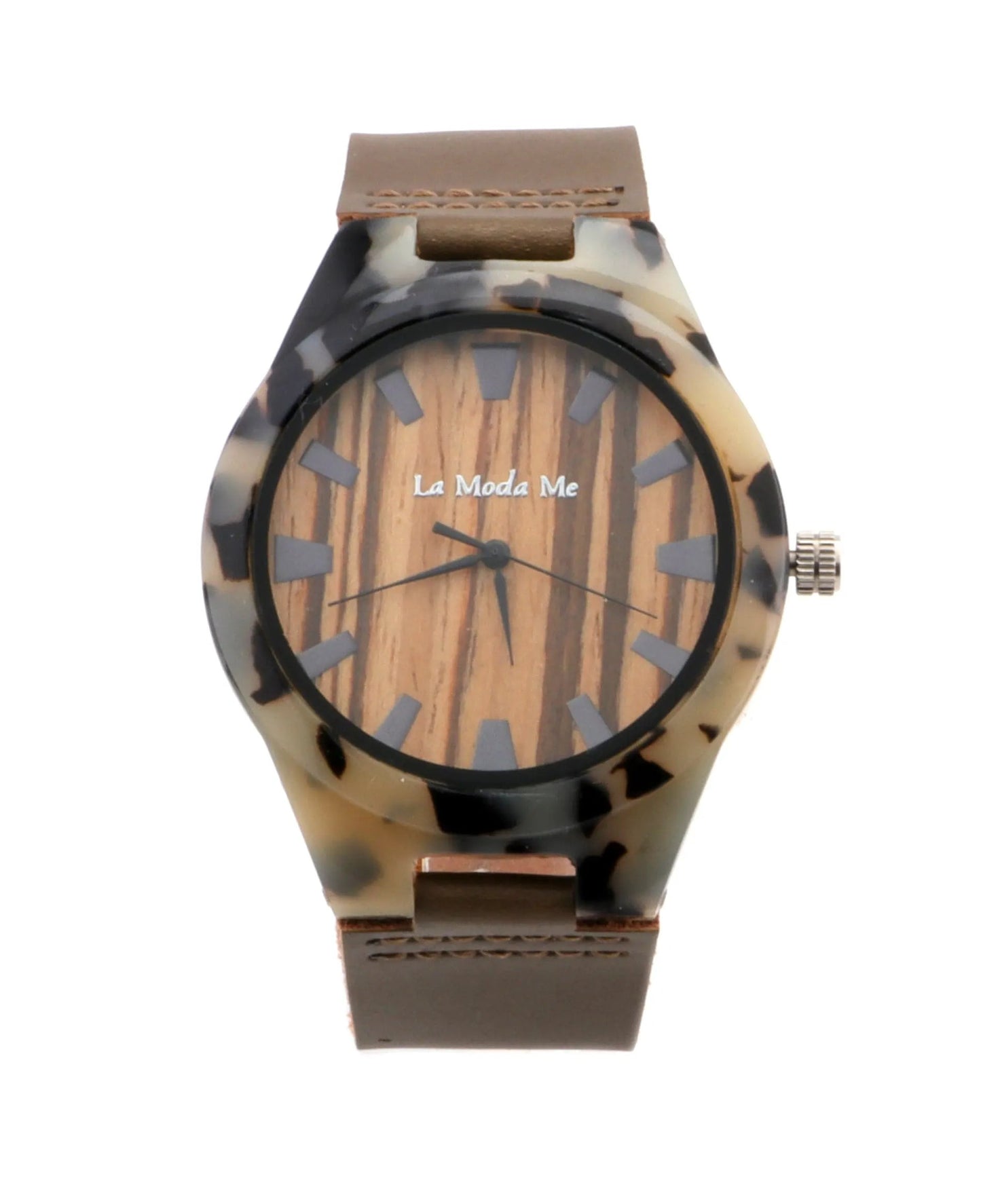 Watch Luce Forte - Eco-Friendly Acetate & Leather Timepiece by La Moda Me