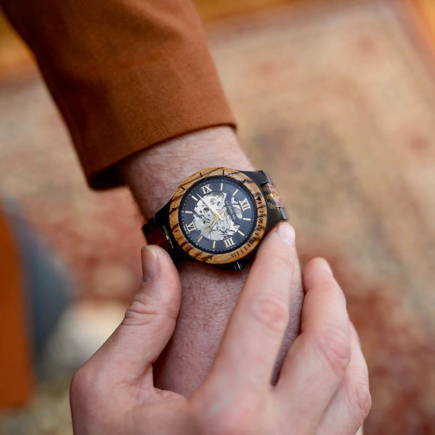 Watch Notterdam Automatic Zebrawood - Eco-Friendly Wooden Watch by La Moda Me