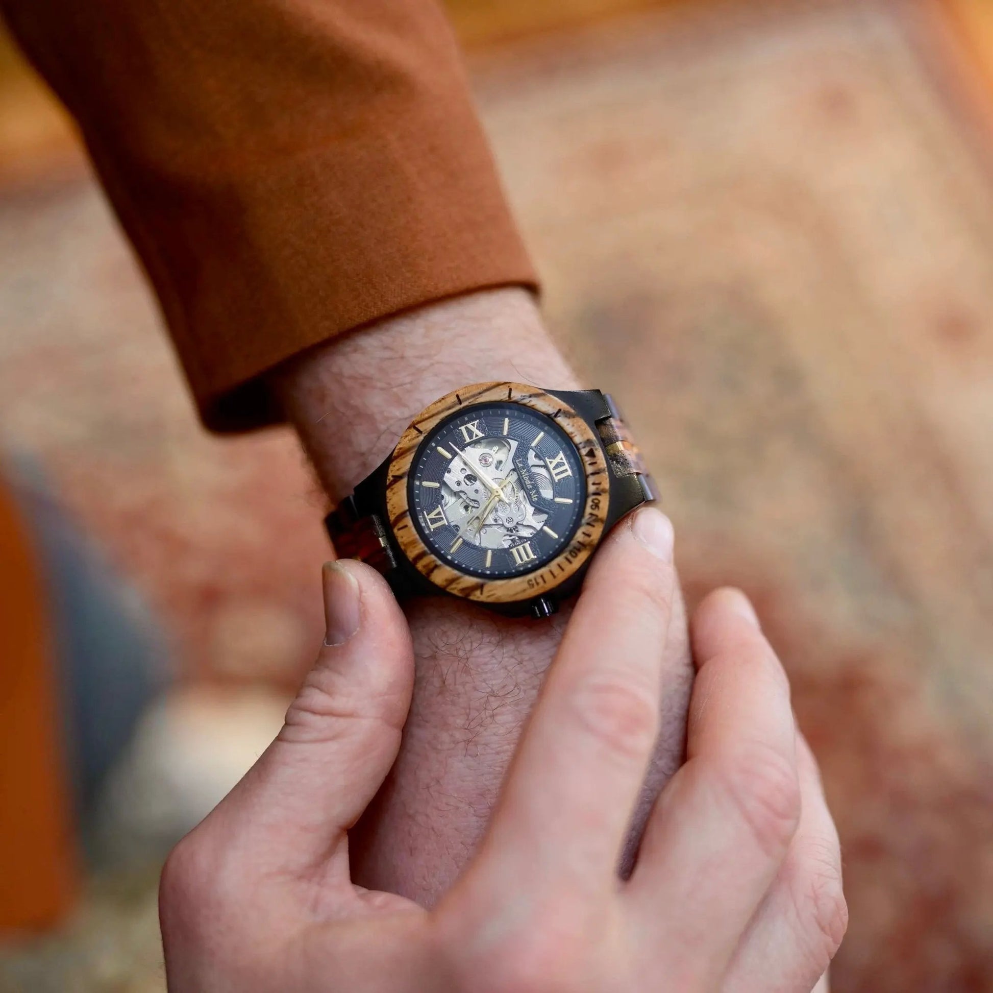 Watch Notterdam Automatic Zebrawood - Eco-Friendly Wooden Watch by La Moda Me