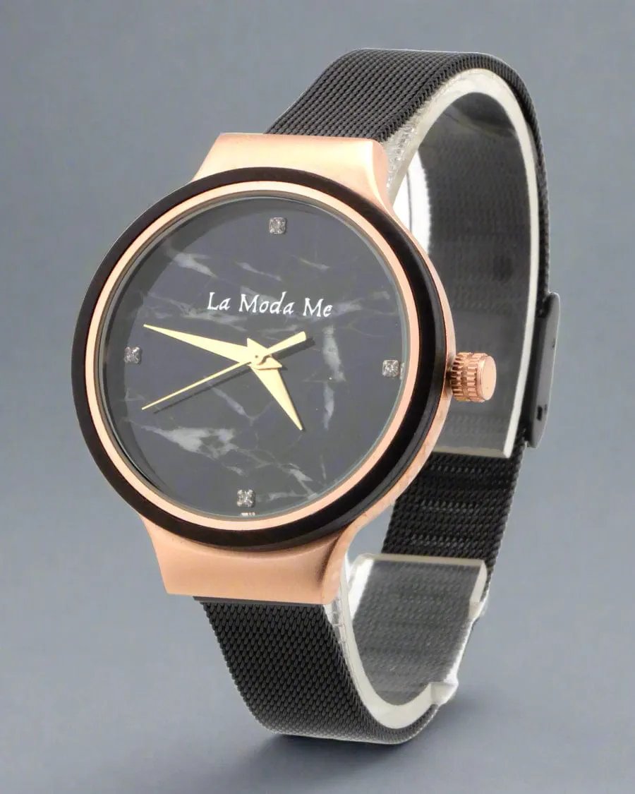 Watch Olivewood Ira - Eco-Friendly Rose Gold & Wood Timepiece by La Moda Me