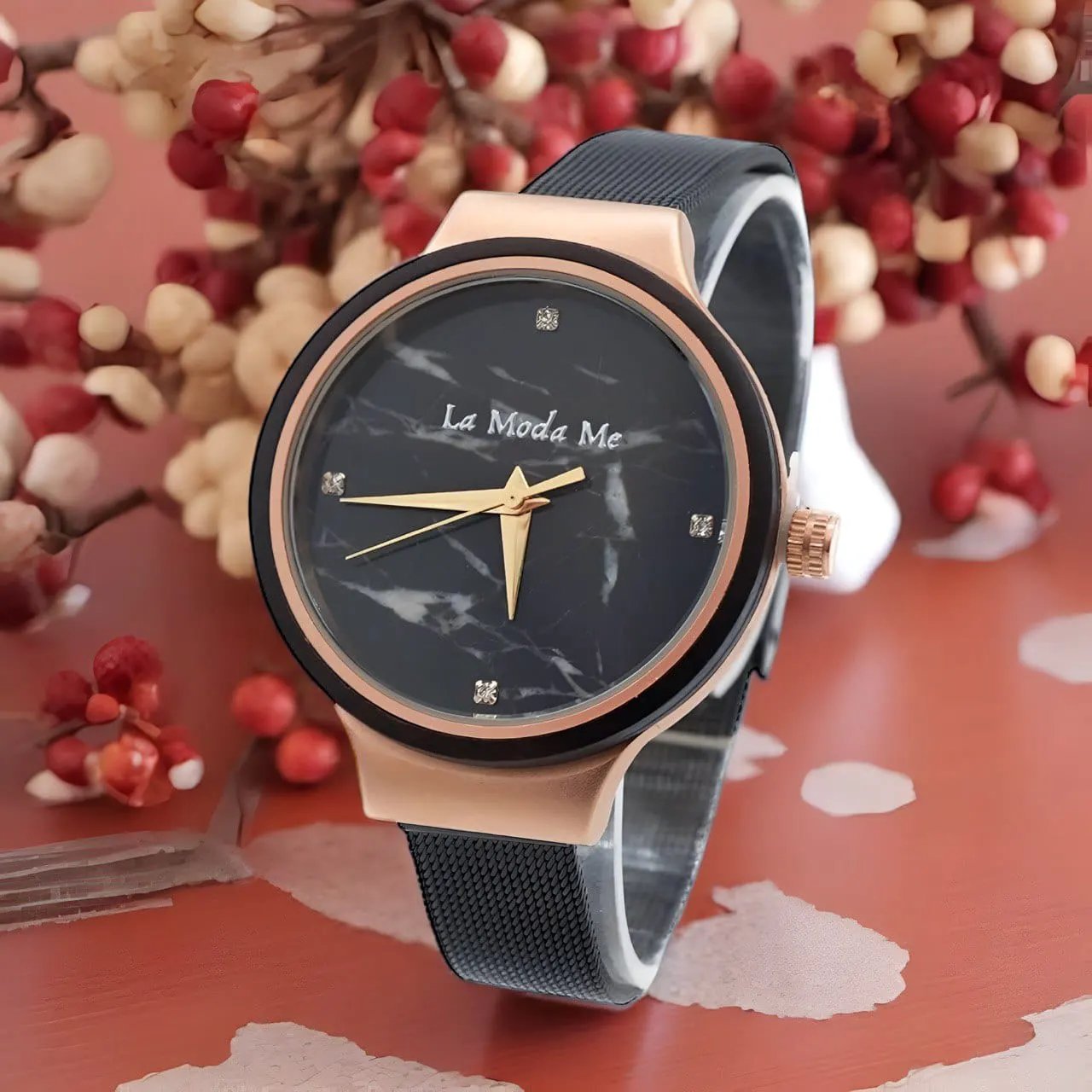 Watch Stellar Marble Dial - Eco-Friendly Elegant Women's Watch by La Moda Me