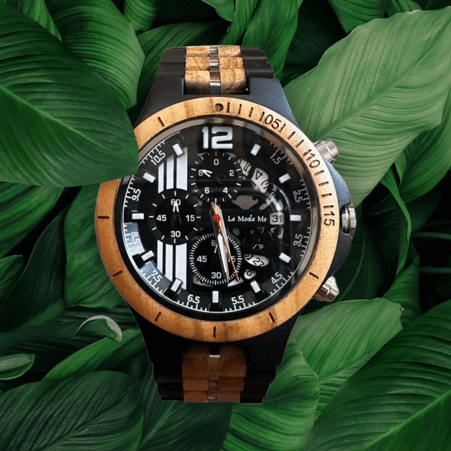 Watch Templer Knight Zebrawood - Eco-Friendly Wooden Timepiece by La Moda Me