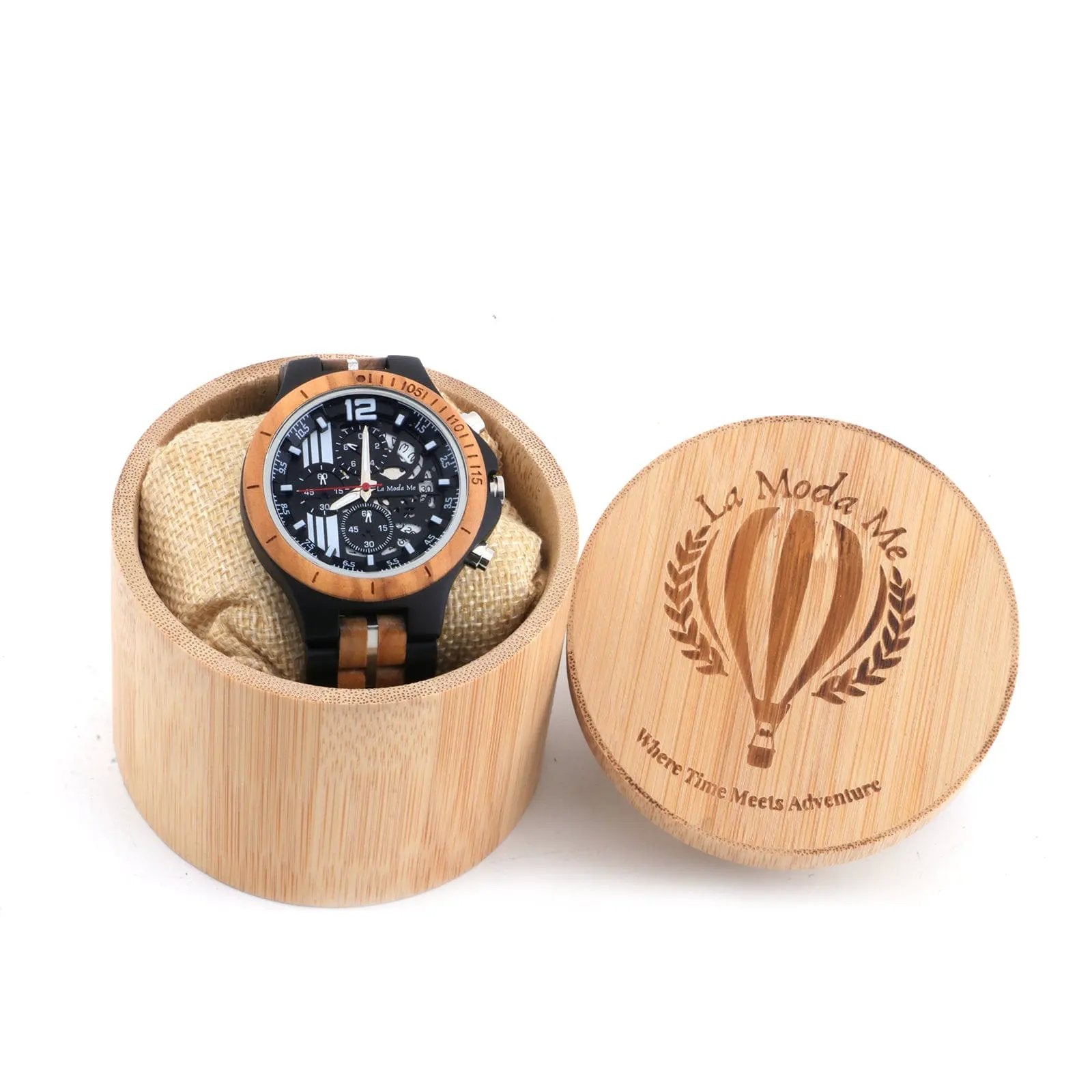 Watch Templer Knight Zebrawood - Eco-Friendly Wooden Timepiece by La Moda Me