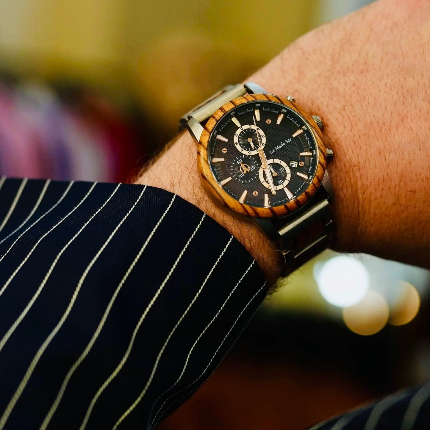 Watch Timberline Blue - Eco-Friendly Wooden Timepiece by La Moda Me