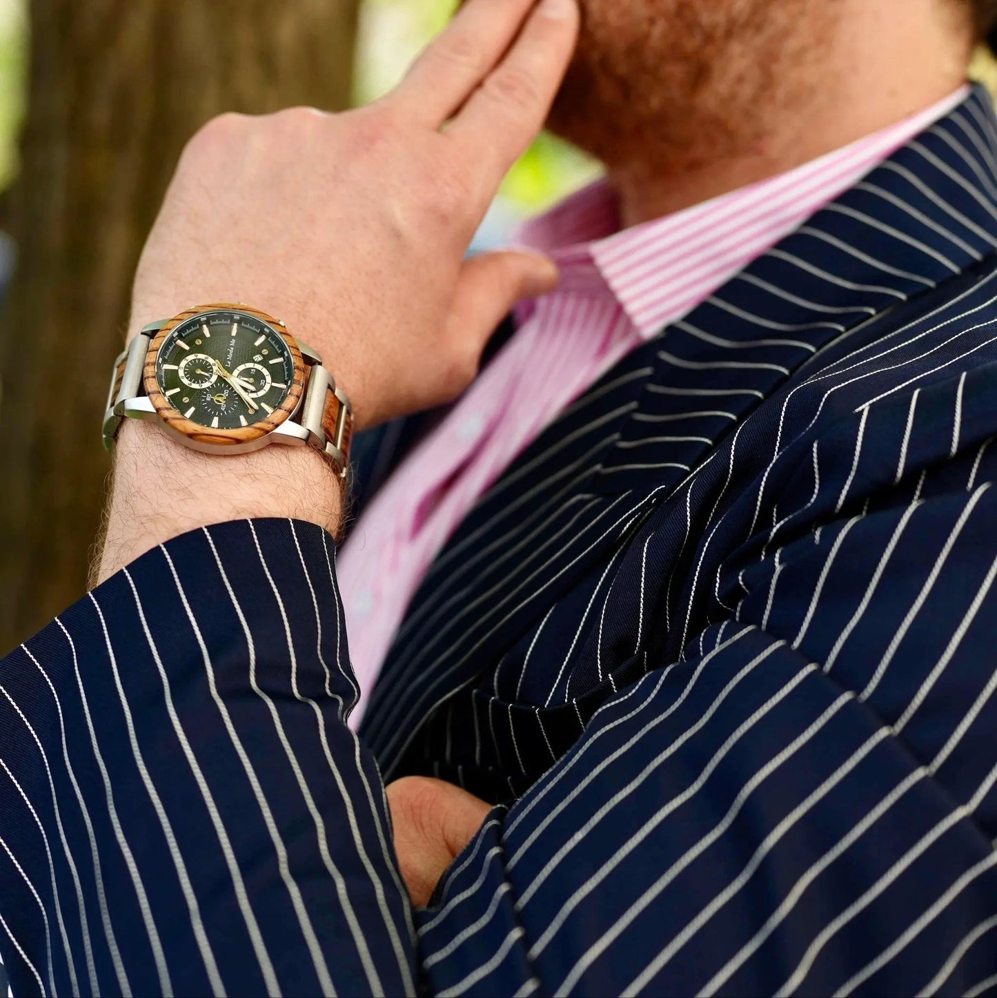 Watch Timberline Blue - Eco-Friendly Wooden Timepiece by La Moda Me