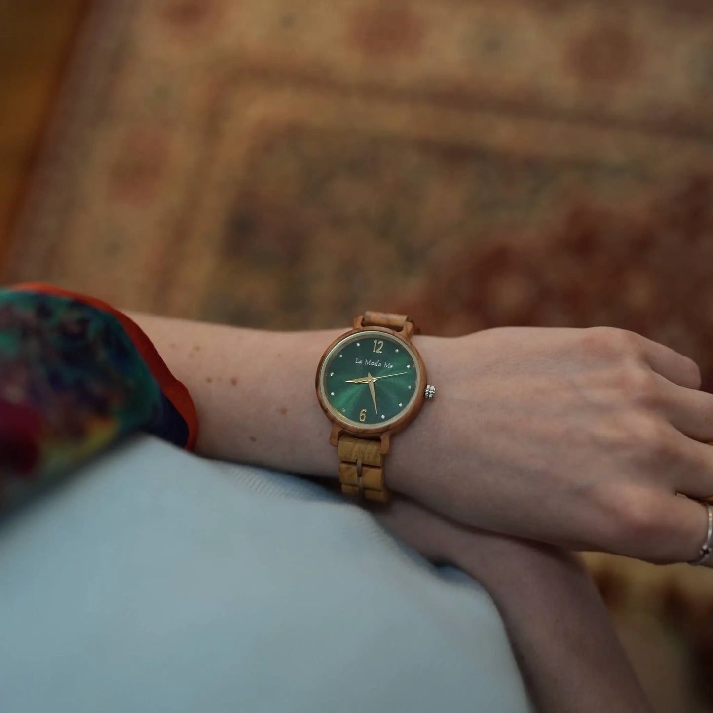 Watch Viridis Olivewood Green - Eco-Friendly Elegant Timepiece by La Moda Me