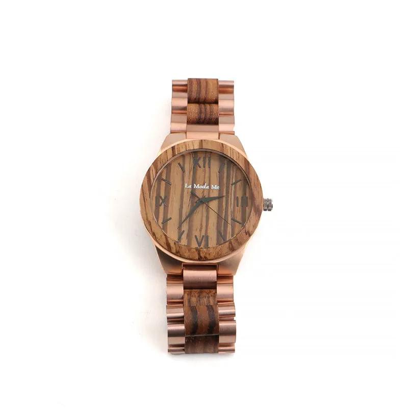 Watch VLUX Ebony - Eco-Friendly Luxury Wooden Timepiece by La Moda Me