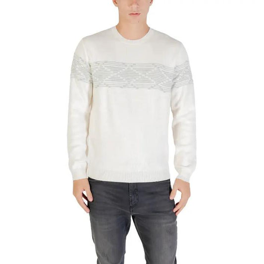 Antony Morato Men's White Printed Sweater
