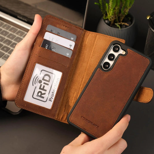 Leather Samsung Galaxy S25 Wallet Case | Buffalo by TORONATA