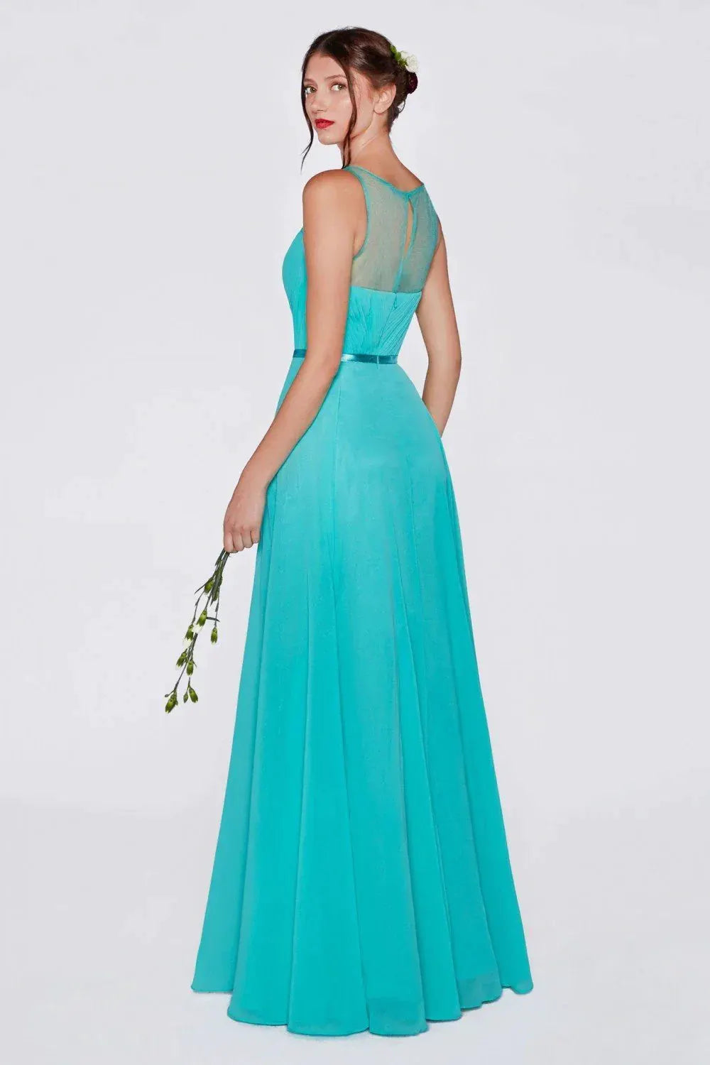 Long Illusion Sweetheart Dress by Tux-USA