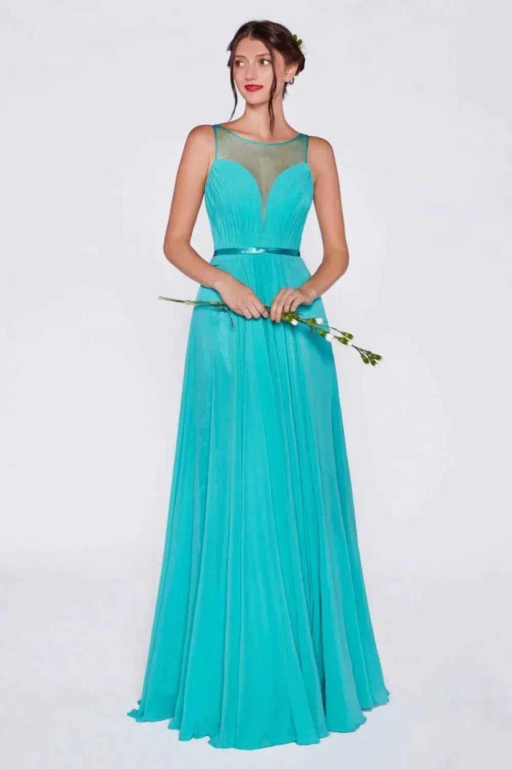 Long Illusion Sweetheart Dress by Tux-USA