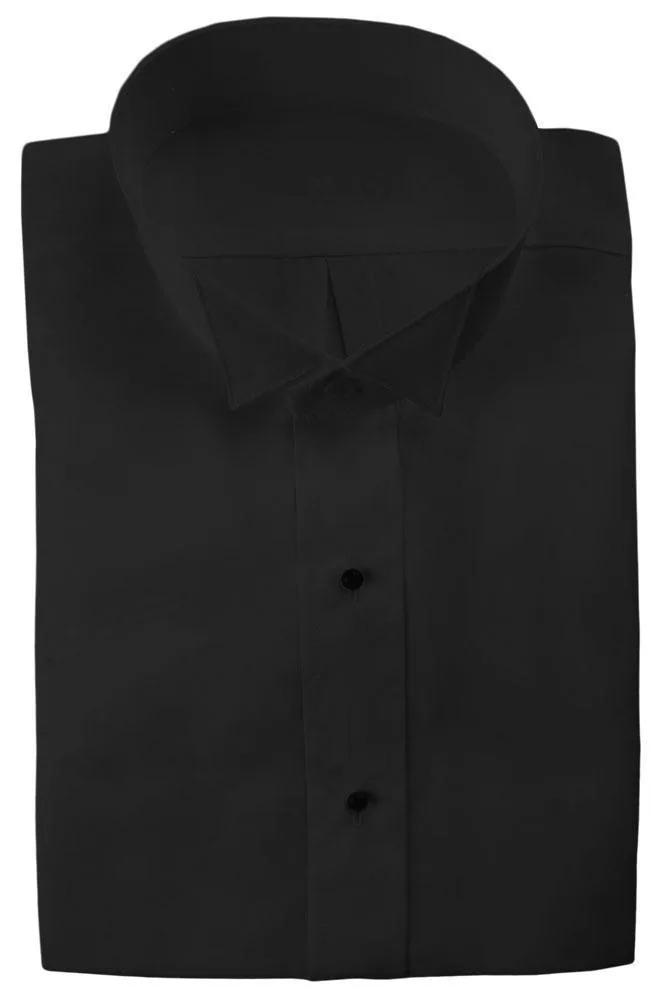"Lucca" Black Wingtip Tuxedo Classic Fit Shirt by Tux-USA