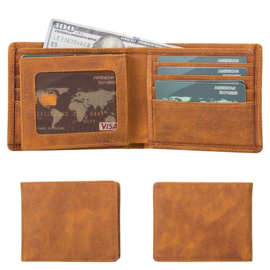 Lusk Slim Bifold Design Handcrafted Men's Genuine Leather Wallet by TORONATA