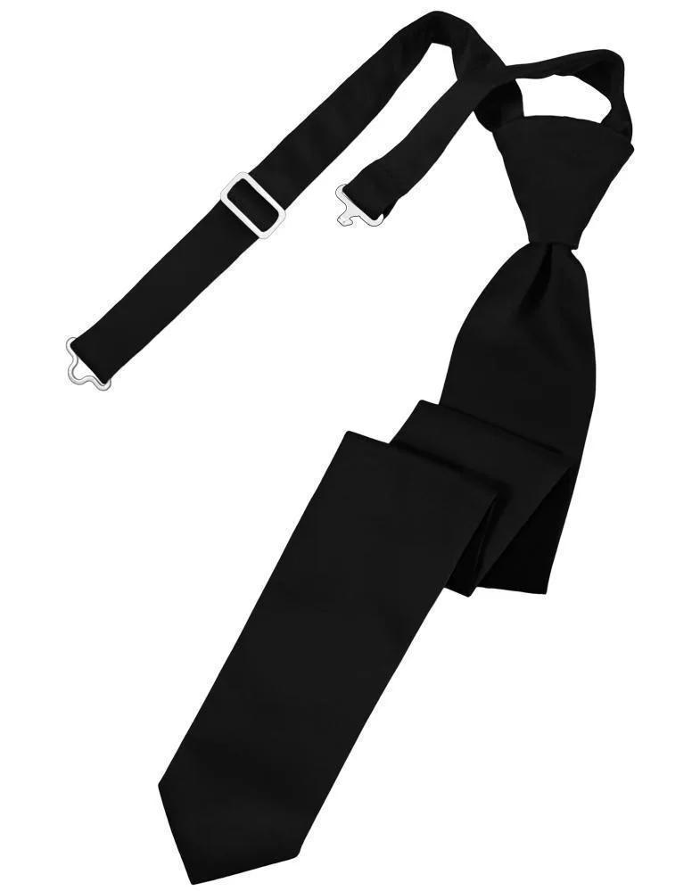 Luxury Satin Skinny Necktie Pre-Tied by Tux-USA
