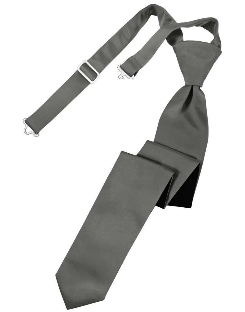 Luxury Satin Skinny Necktie Pre-Tied by Tux-USA