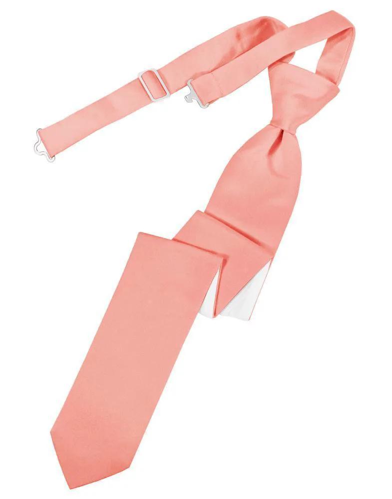 Luxury Satin Skinny Necktie Pre-Tied by Tux-USA
