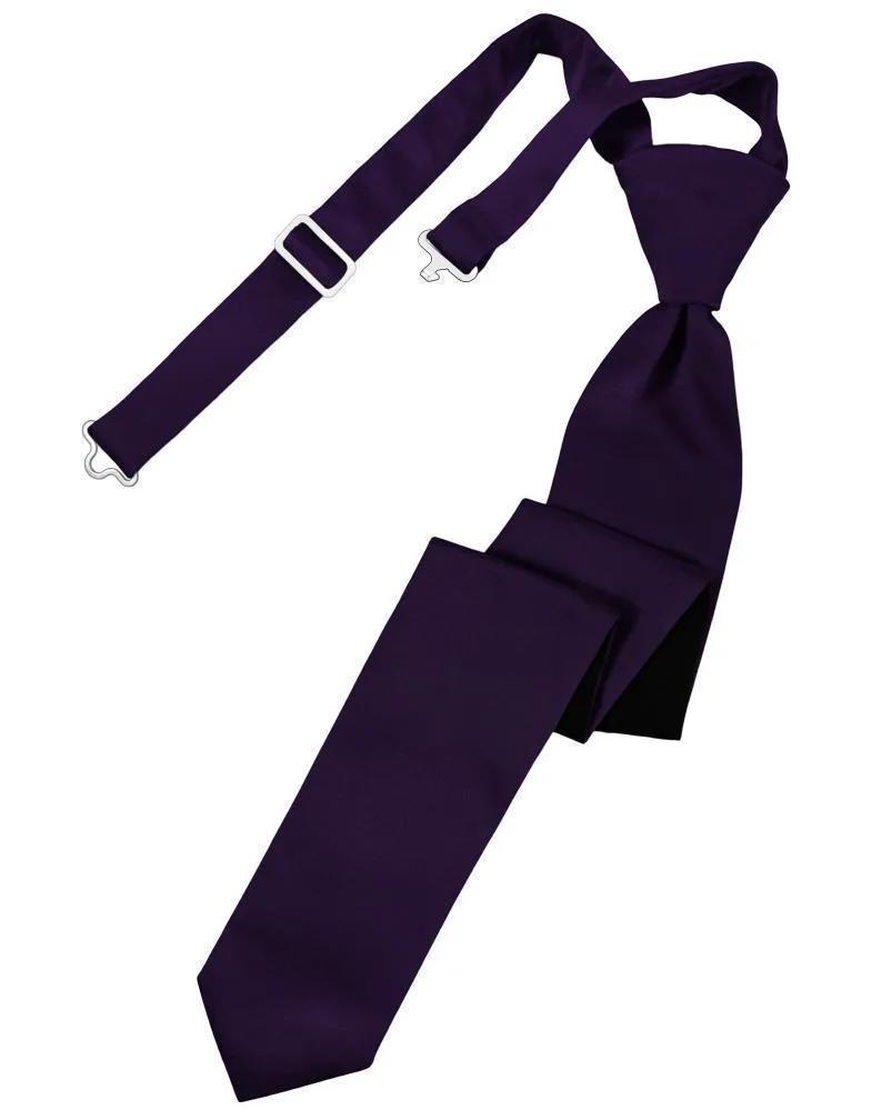 Luxury Satin Skinny Necktie Pre-Tied by Tux-USA