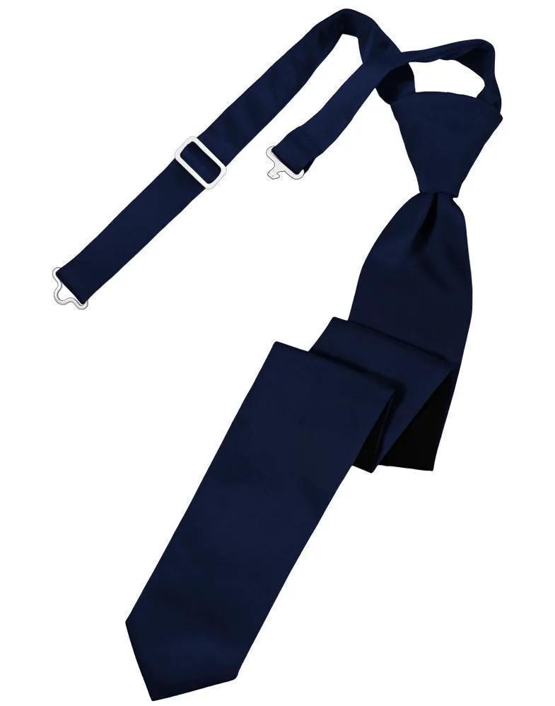 Luxury Satin Skinny Necktie Pre-Tied by Tux-USA
