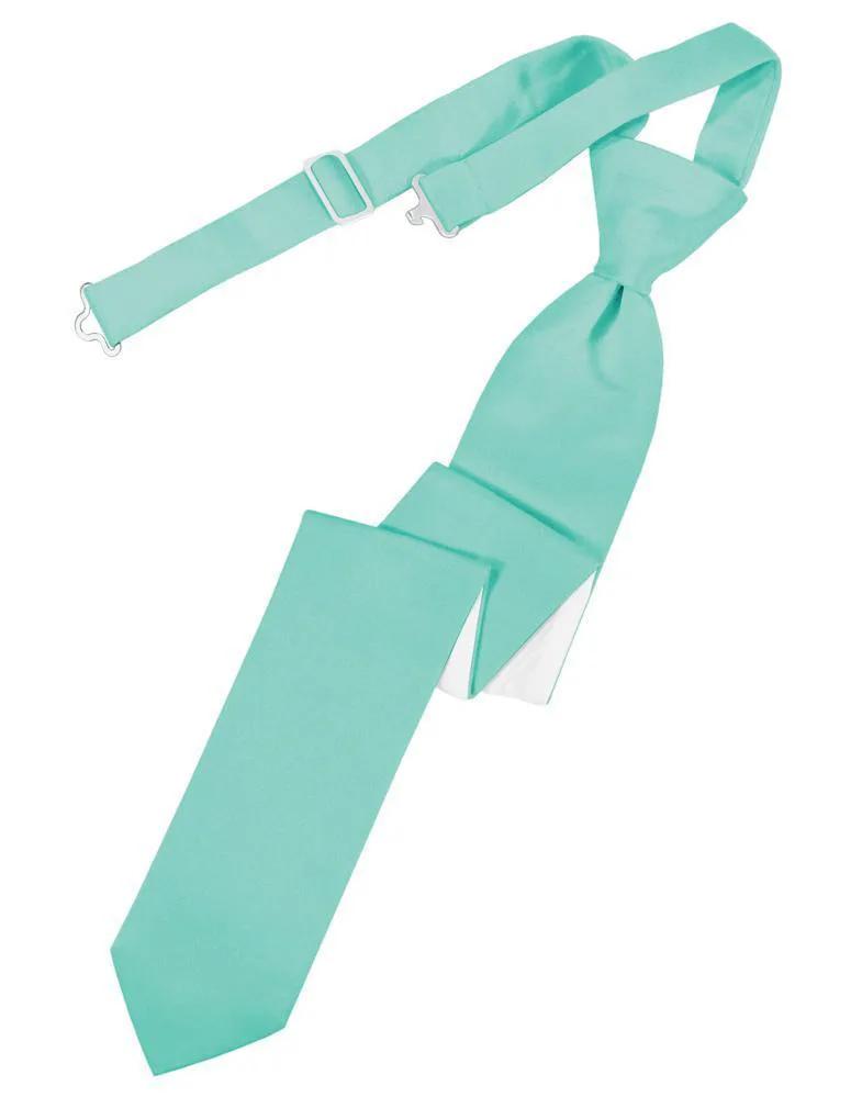 Luxury Satin Skinny Necktie Pre-Tied by Tux-USA