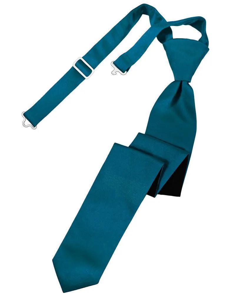 Luxury Satin Skinny Necktie Pre-Tied by Tux-USA