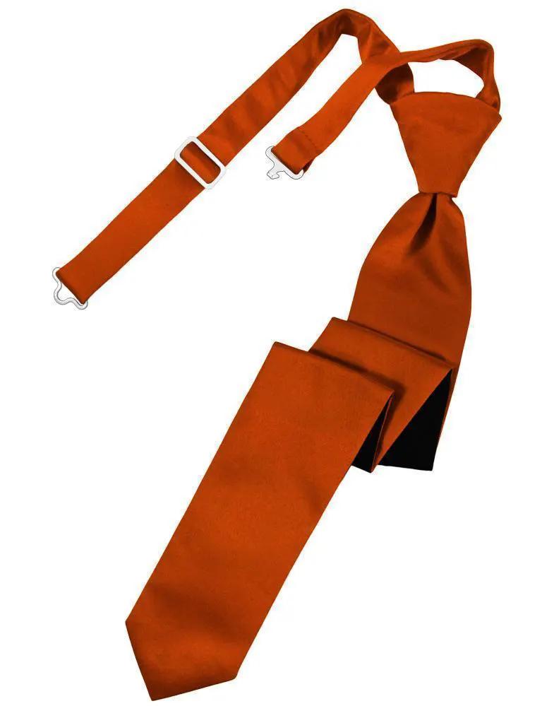 Luxury Satin Skinny Necktie Pre-Tied by Tux-USA