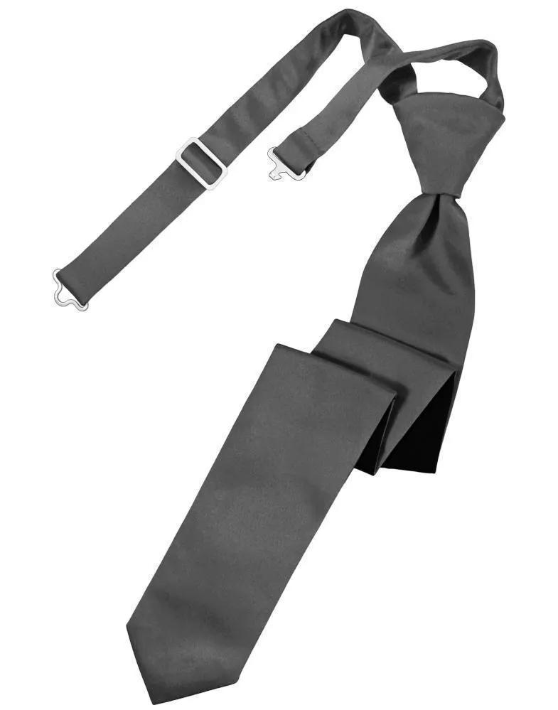 Luxury Satin Skinny Necktie Pre-Tied by Tux-USA