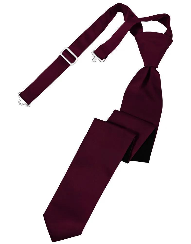 Luxury Satin Skinny Necktie Pre-Tied by Tux-USA