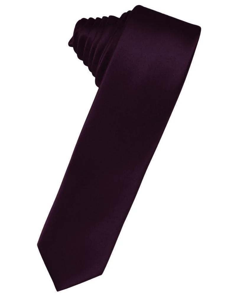 Luxury Satin Skinny Necktie Self Tie by Tux-USA