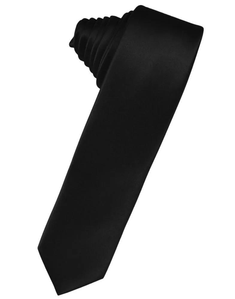 Luxury Satin Skinny Necktie Self Tie by Tux-USA