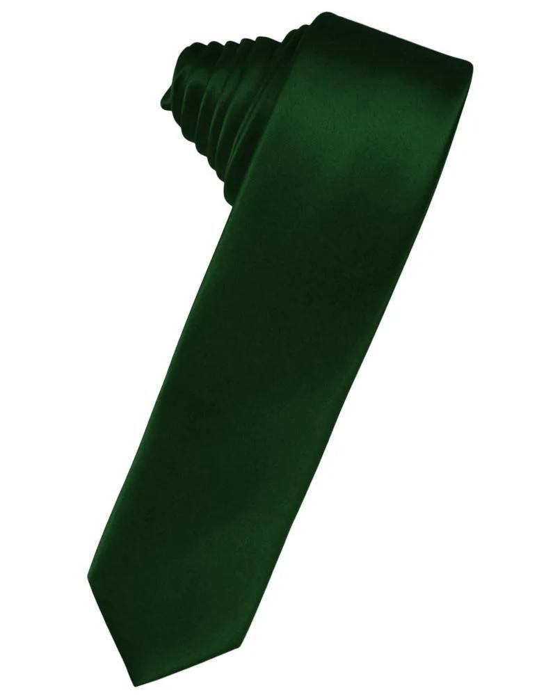 Luxury Satin Skinny Necktie Self Tie by Tux-USA