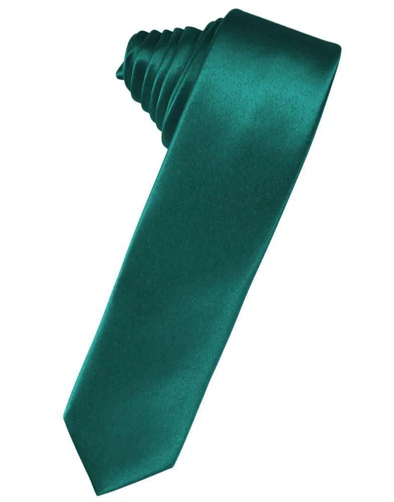 Luxury Satin Skinny Necktie Self Tie by Tux-USA