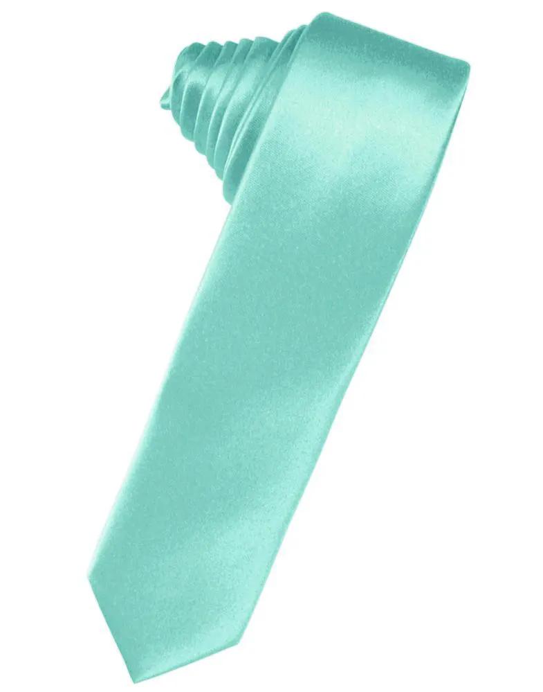 Luxury Satin Skinny Necktie Self Tie by Tux-USA