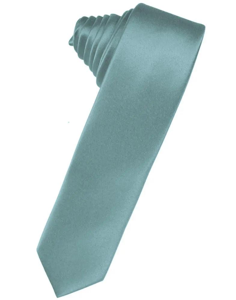 Luxury Satin Skinny Necktie Self Tie by Tux-USA