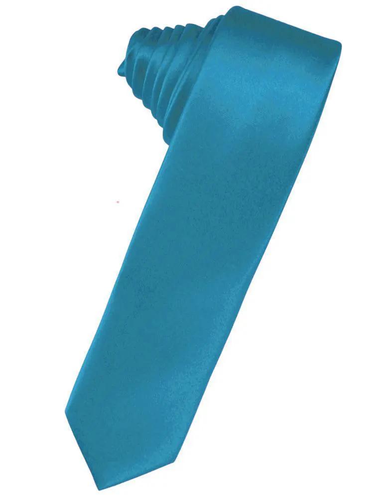 Luxury Satin Skinny Necktie Self Tie by Tux-USA
