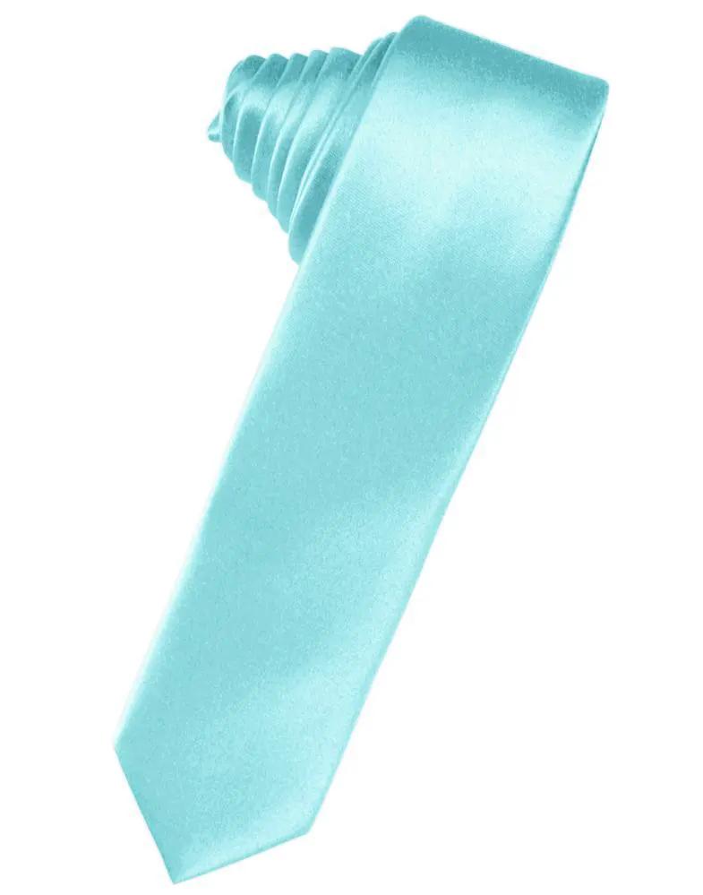 Luxury Satin Skinny Necktie Self Tie by Tux-USA