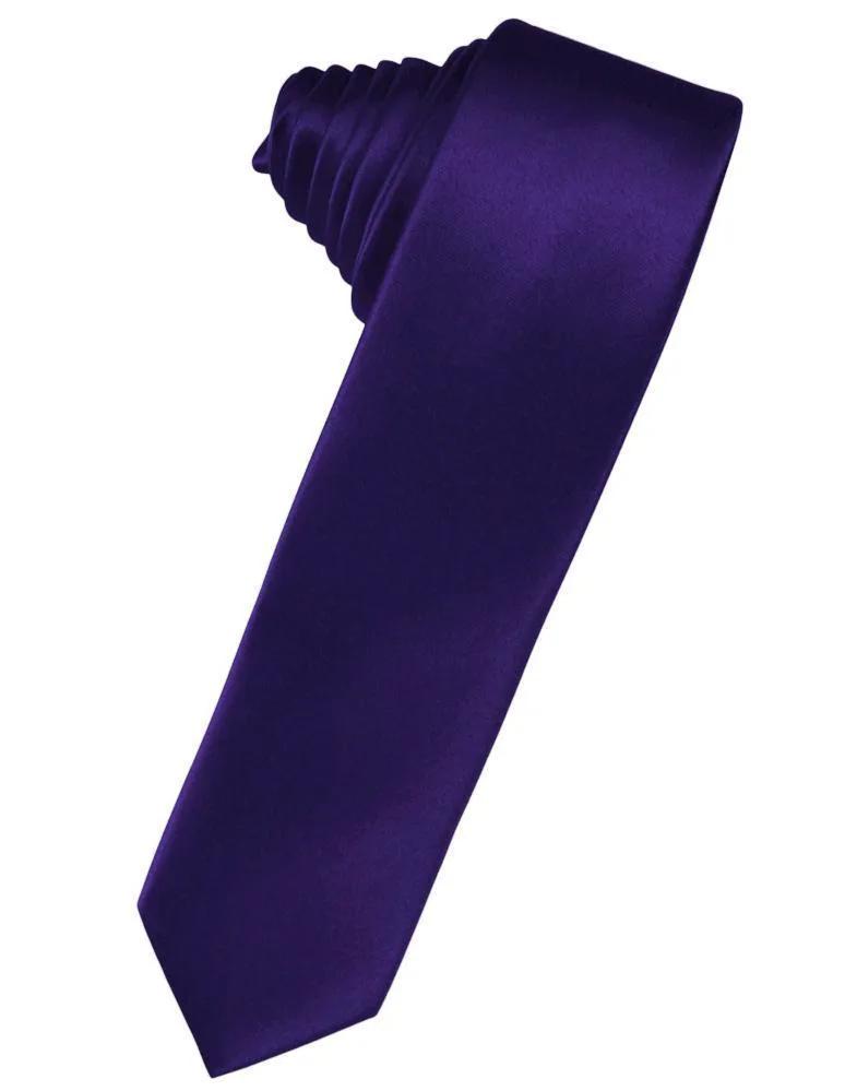 Luxury Satin Skinny Necktie Self Tie by Tux-USA