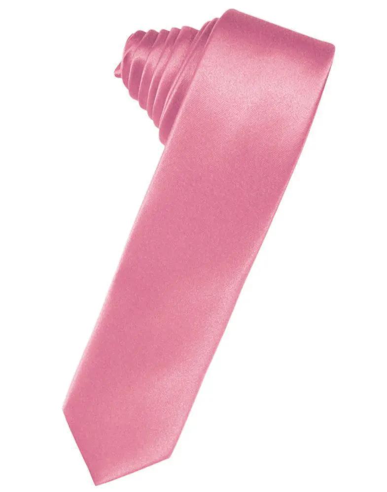 Luxury Satin Skinny Necktie Self Tie by Tux-USA