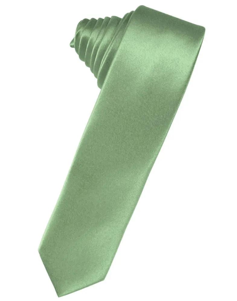 Luxury Satin Skinny Necktie Self Tie by Tux-USA
