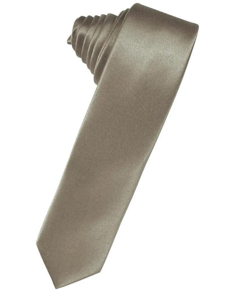 Luxury Satin Skinny Necktie Self Tie by Tux-USA