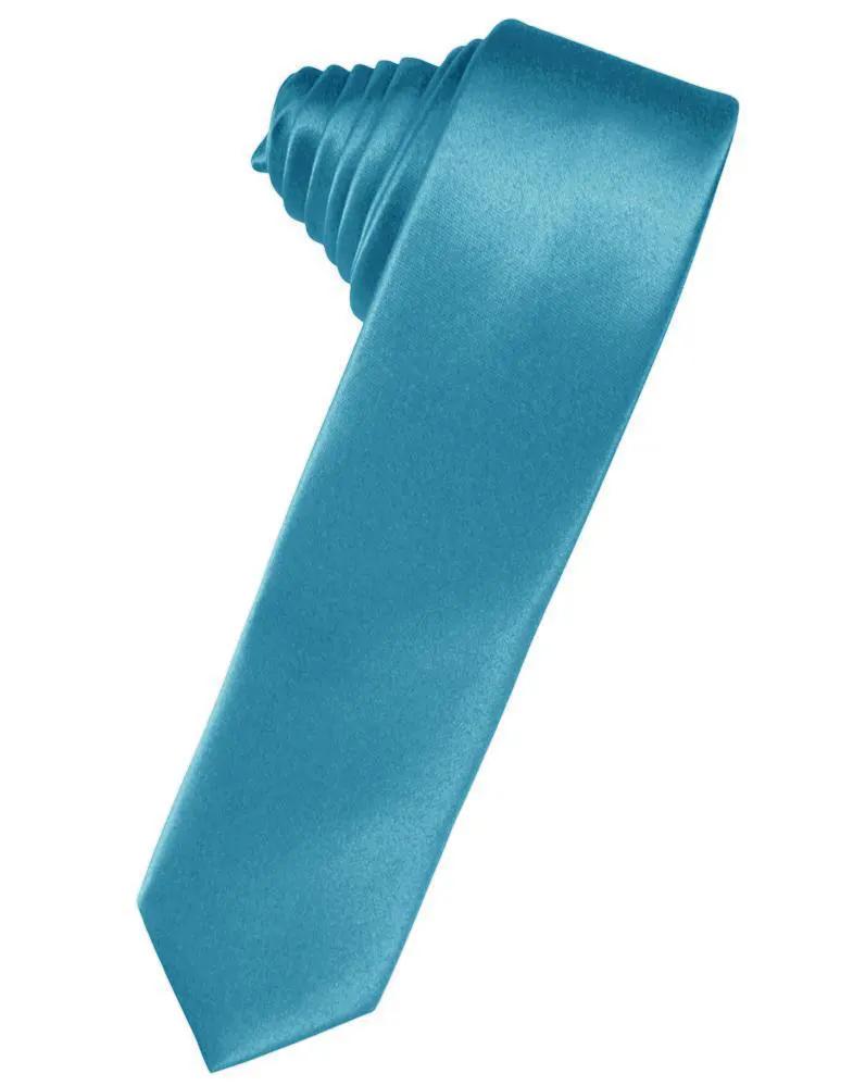 Luxury Satin Skinny Necktie Self Tie by Tux-USA