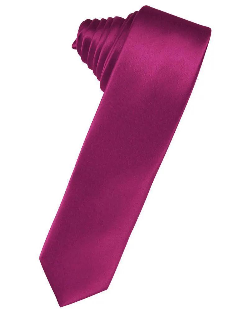Luxury Satin Skinny Necktie Self Tie by Tux-USA