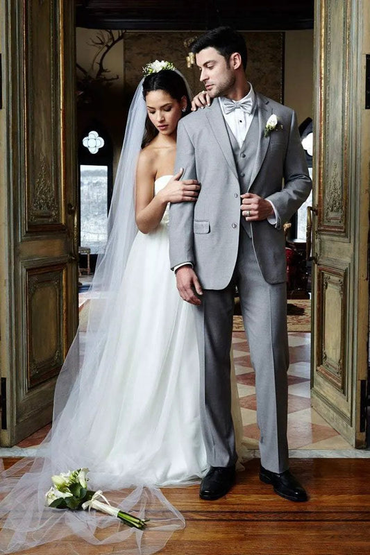 "Madison" Heather Grey Suit Jacket Notch (Separates) by Tux-USA