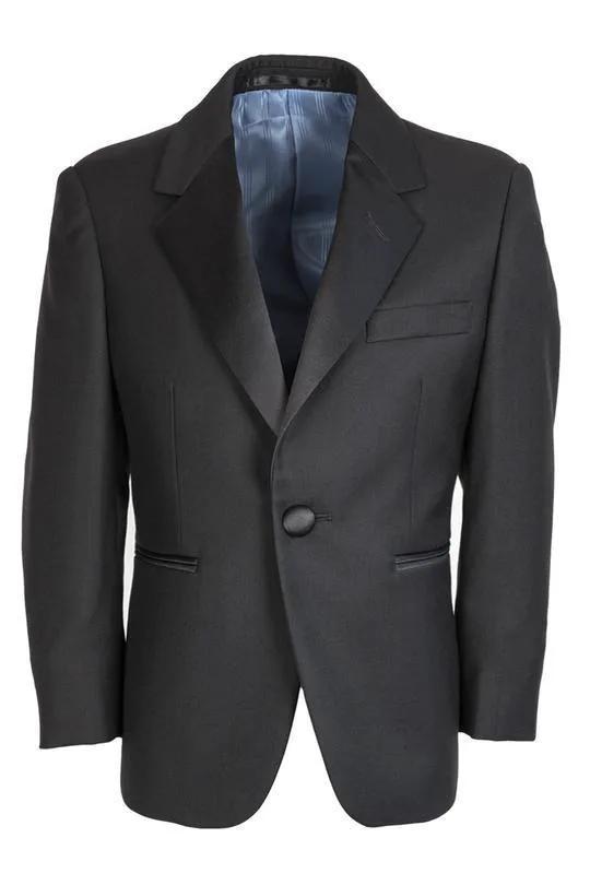"Madrid" Kids Black Tuxedo Jacket Notch (Separates) by Tux-USA