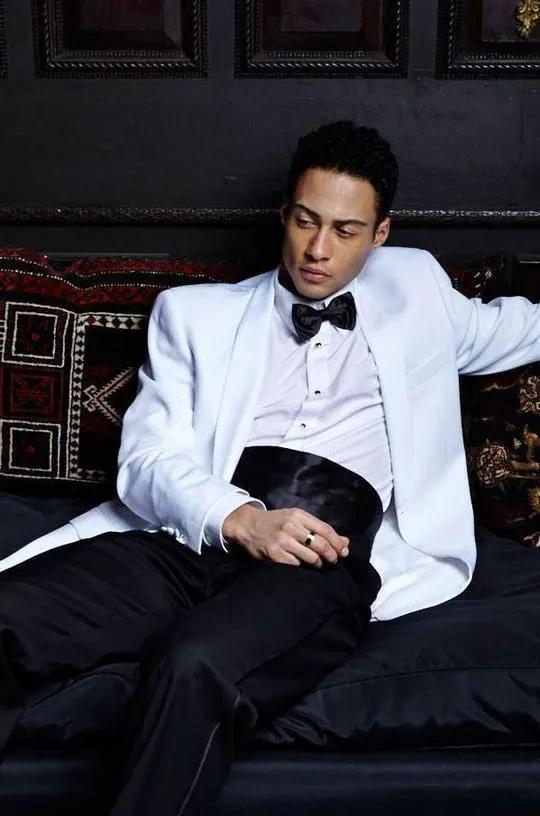 "Maxwell" White Dinner Jacket Shawl (Separates) by Tux-USA