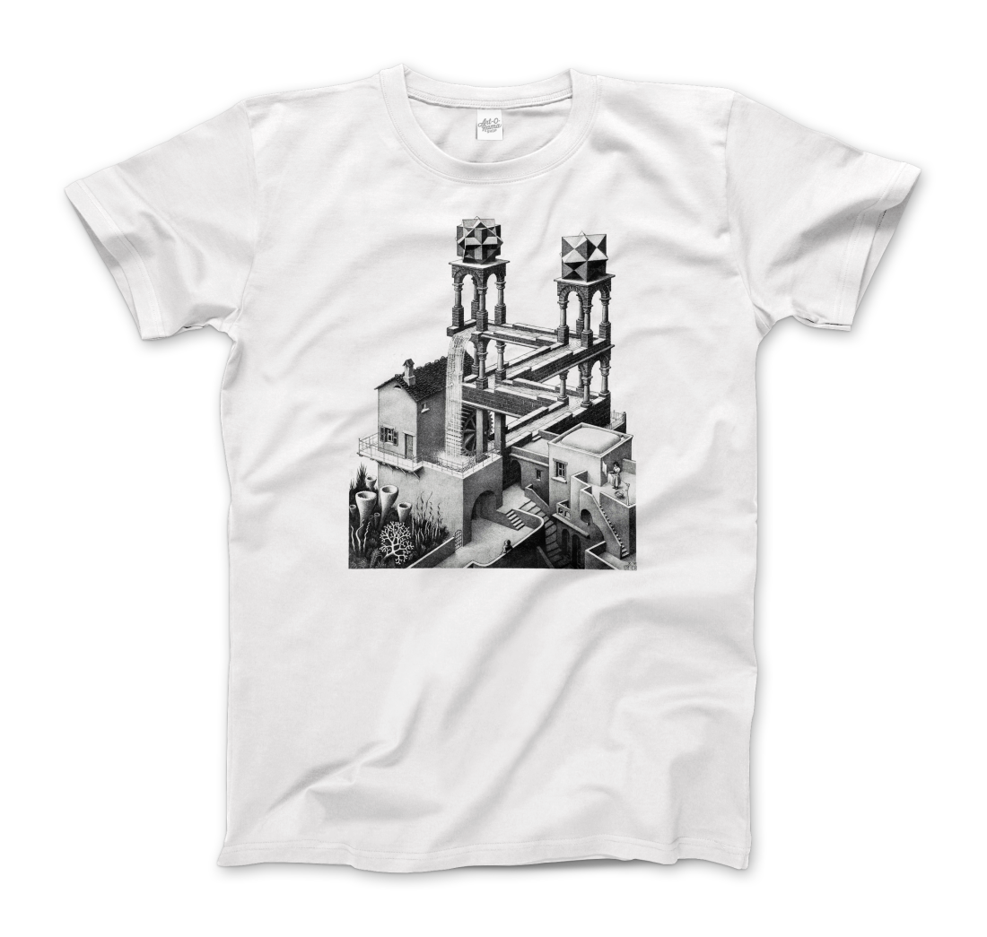 MC Escher Waterfall Illusion t-shirt by Art-O-Rama Shop
