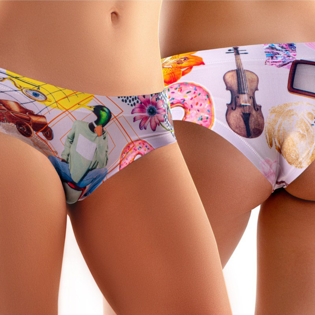 Memème Women’s Ultra-Comfortable ART - Retro - Panties | Breathable Cotton Crotch, Stretchy Fit, No Elastic Bands by Mememe