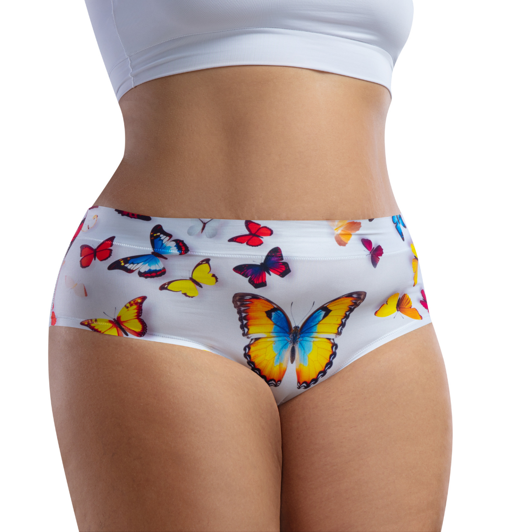 Memème Women’s Ultra-Comfortable Butterfly– Vivid - Queen Size Panties | Breathable Cotton Crotch, Stretchy Fit by Mememe